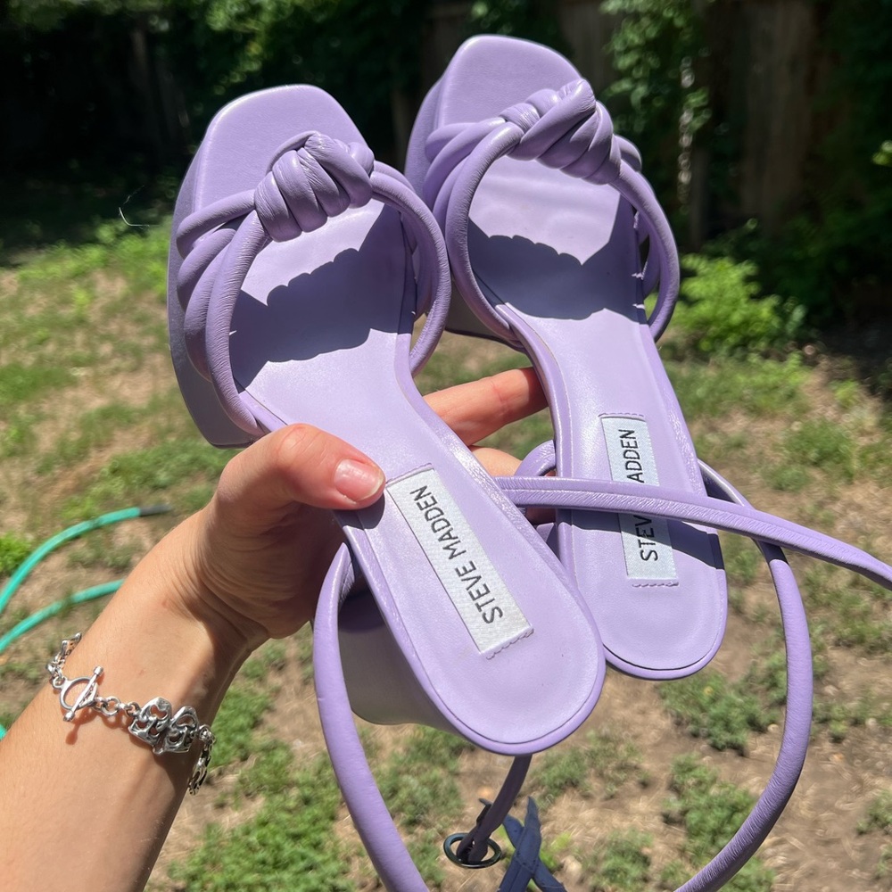 Steve Madden Purple Chunky Platform Heels